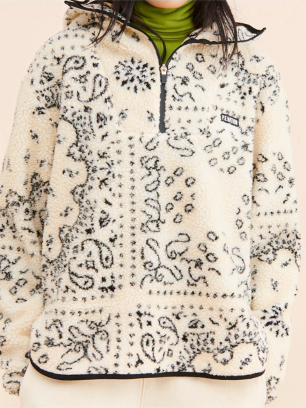 P.E. Nation Andorra Sherpa Hoodie- Bandana designed. Slight
